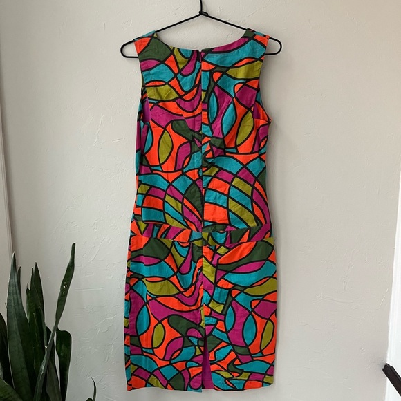ANTHROPOLOGIE FISH FRY GLASS GLOW MULTI DRESS S - Picture 2 of 4